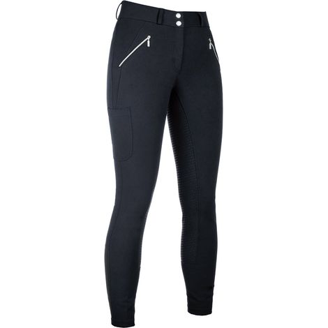 48 IT, marrone: Pantaloni donna per equitazione modello Lia a vita alta full grip