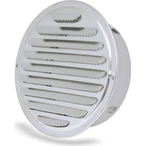 Sfiato aria - rotondo, in acciaio inox, con apertura a rete, sfiato tubo di scarico rotondo, ø 100 mm (1/4)