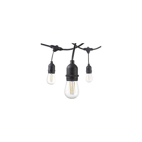 Guirlande lumineuse d'extérieur 6m – 10 douilles E27 – Étanche IP65 – Installation rapide avec crochets – Résistante aux intempéries (1/4)