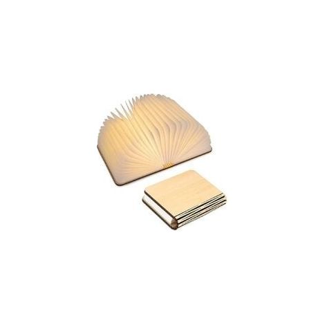 LED Livre Lampe en Bois, Idee Cadeau Noël Livre Lampe Pliante et Magnétique, LED Lampe de Papier Rechargeable par USB, Lumière Décorative avec 1000 mAh Batteries (1/2)
