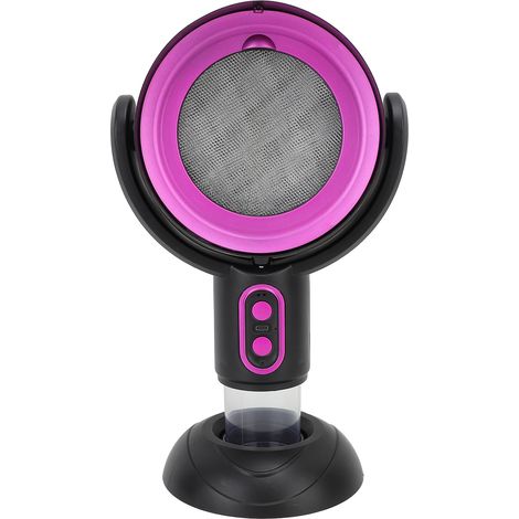 Hotte aspirante de bureau portable à ions négatifs, filtre amovible à 2 vitesses, bac récupérateur d'huile, ventilateur d'extraction pour barbecue et fondue chinoise, rechargeable par USB, noir et vio (1/5)
