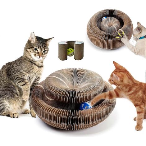 Griffoir magique pour chat avec balle d'aventure : le jouet interactif ultime pour stimuler le mental et le physique des chats d'intérieur. (1/5)
