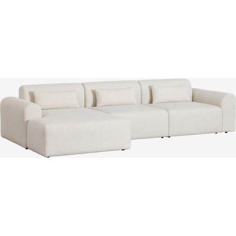 Divano componibile chaise longue sinistra in 3 pezzi in shearling Borjan SKLUM            