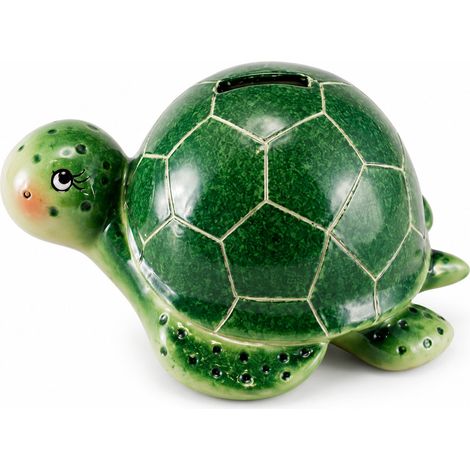 Tirelire tortue en résine verte (1/2)