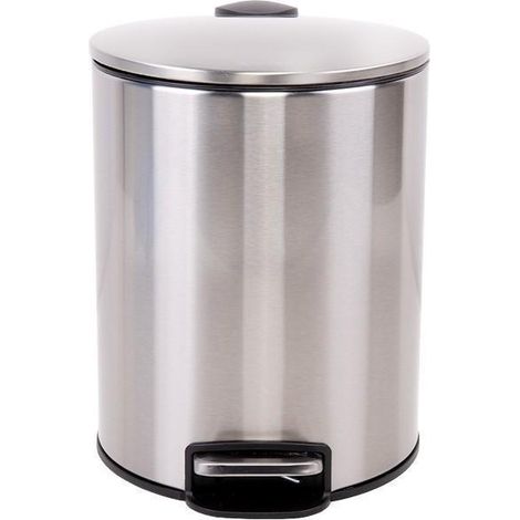 Cubo de basura de acero con pedal y cubo interior 5 L (1/5)
