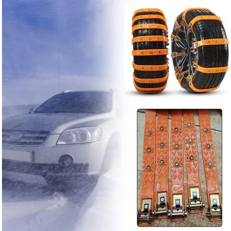 Set di 6 catene da neve antiscivolo universali per auto - Per SUV, auto, furgoni, ecc. (1/4)