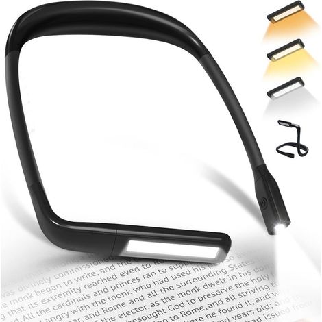 Liseuse lampe de lecture flexible rechargeable – 3 modes de couleur – Autonomie 80h – Confort ergonomique pour lecture et tricot (1/4)