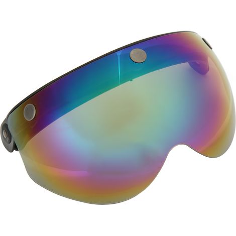 Visière rétro pour casque moto, anti-vent et anti-poussière, avec serrage ajustable et couleurs éclatantes (1/5)