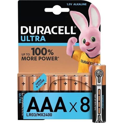 Pile Duracell Ultra Power AAA BPH8 Dclick m. Powercheck (1/5)