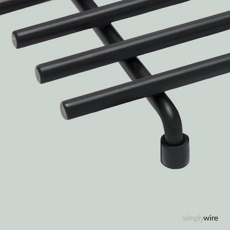 SnelShoppen 2er-Set Untersetzer Hitzebeständige Arbeitsplattenschoner Quadratisch Schwarz pulverbeschichteter Stahl Für Küche Esszimmer und Grill (1/5)