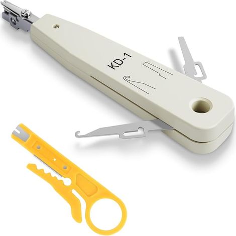 Mini Stripping Pliers, Installation Tool Set, Tools with Wire Cutter and Mini Stripping Pliers for Network Sockets Panel Cables and Patch Panels (1/5)