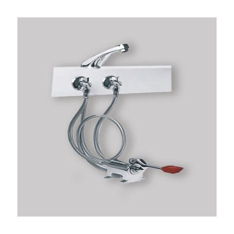 Kit di installazione completo di miscelatore monopedale e bocca di erogazione Idral KFL70/26 Cromo (1/4)