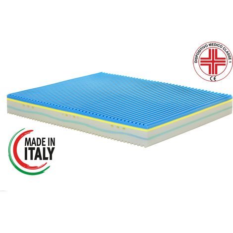 Materasso Matrimoniale Memory 5 strati mod. Armonia Plus Misura 160x190 Alto 25 cm con 7 zone a portanza differenziata Sfoderabile Dispositivo Medico Classe 1 DETRAIBILE - Materassimemory.eu (1/4)