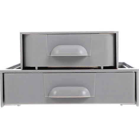 Boîte de rangement sous bureau, organisateur sous table, compatible avec la papeterie, lot de 2 (1/5)