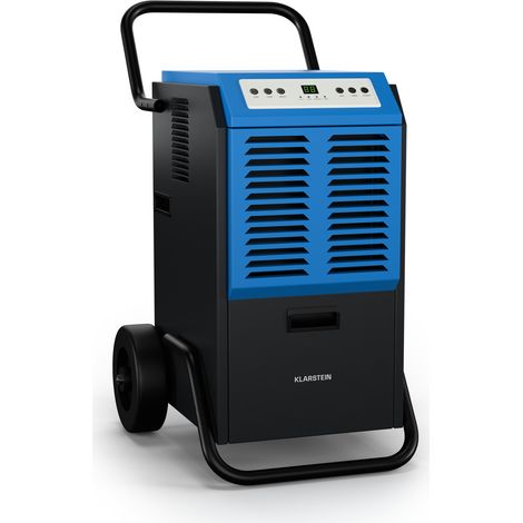 Klarstein DuraDry 50L Dehumidifier - 50L/Day, Auto-Defrost, 5.5L Tank, 52dB, Portable for Basements, Warehouses, Gyms, Large Areas, Blue (1/5)