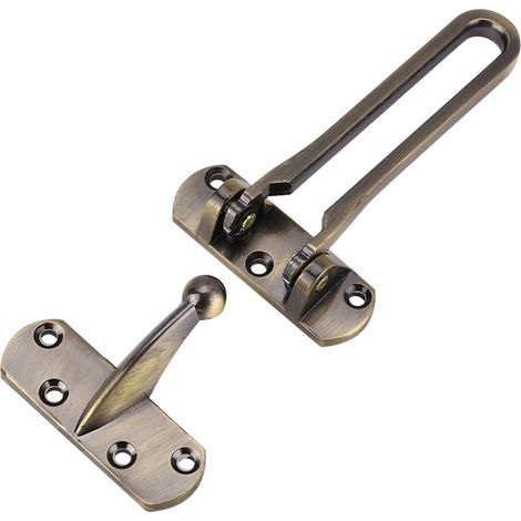 Hochbelastbarer Sicherheitstürriegel aus Zinklegierung für Haus- und Hoteltüren (Bronze) (1/4)