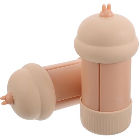 4-in-1 Reiseflaschen-Set, 2-teilig, 60 ml gelbes Silikon, nachfüllbar, quetschbar, tragbar, weiche Flaschen für Sport und Geschäftsreisen (1/5)