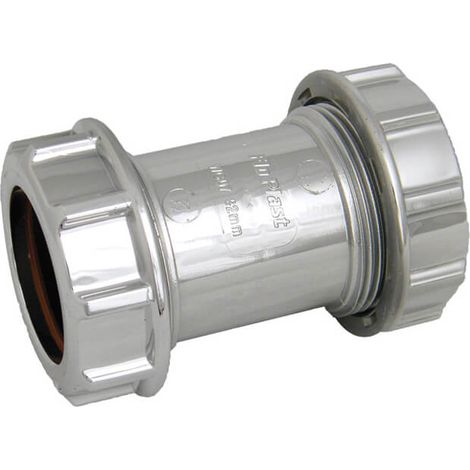 FloPlast 40mm Chrome Compression Waste Coupling Connector