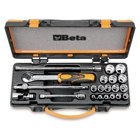 Clé à douille et jeu d'accessoires 3/8 beta 910a/c16 - 21