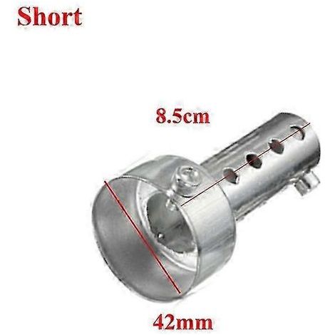 Pot d'échappement universel pour moto 35 mm/42 mm/45 mm/48 mm/60 mm / Silencieux DB Killer / Réducteur de bruit / Tuyau d'échappement réglable argenté (1/5)