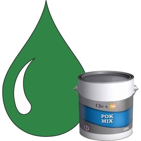 Peinture d'Accroche et Finition 2 en 1 - POK - RAL 6024 - Vert Signalisation - Satiné - 3L (1/4)