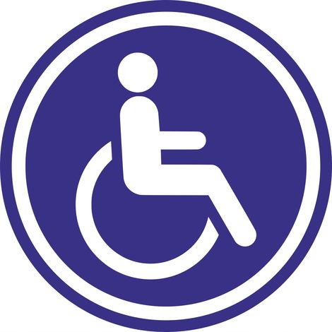 Etiqueta informativa - baño para discapacitados 10 cm (1/2)