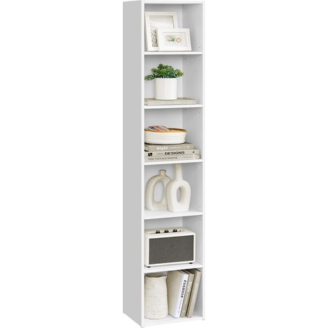 Bibliothèque, Étagère sur 6 Niveaux, Meuble de Rangement Ouvert (1/5)