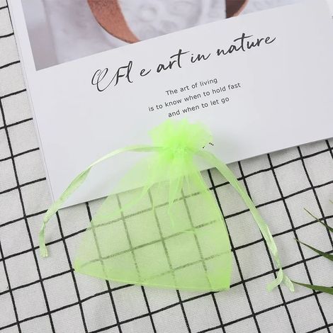 (Vert clair, 20 x 30 cm (50 pièces)) Sacs de protection pour vignes, sacs de culture en filet, produits de lutte antiparasitaire pour fruits, sacs en gaze respirante pour semis de fraisiers, organza (1/4)