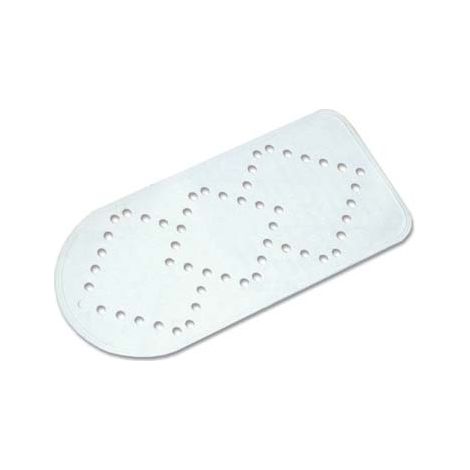 TAPPETO ANTISCIVOLO X VASCA - GOMMA BIANCO+VENTOSE CM 36X73- 2 pezzi