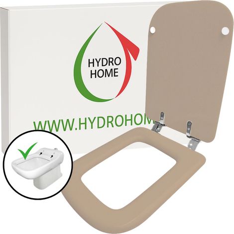 Copriwater Conca Ideal Standard legno rivestito resina poliestere come originale Visone (1/4)