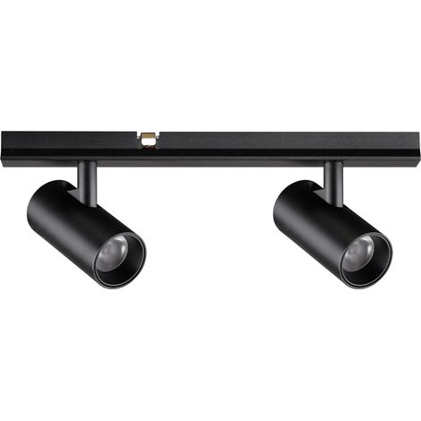 Ideal Lux Faretto Stick 2 luci LED integrato nero metallo