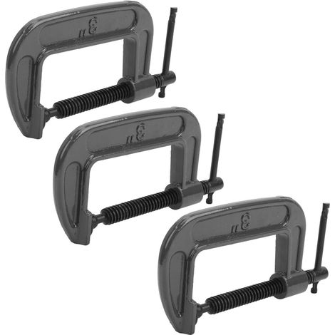 Lot de 3 serre-joints en acier malléable pour le travail du bois, fixation robuste, fournitures industrielles