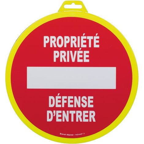 Panneau de signalisation propriété privée Novap - Diamètre 30 cm (1/4)