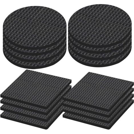 16 Pièces Patin Chaise, Patin Antiderapant, Pieds Caoutchouc Patins Autocollant Protecteurs de Meubles, Patins de Protection pour Sols en Boi 40mm (1/4)