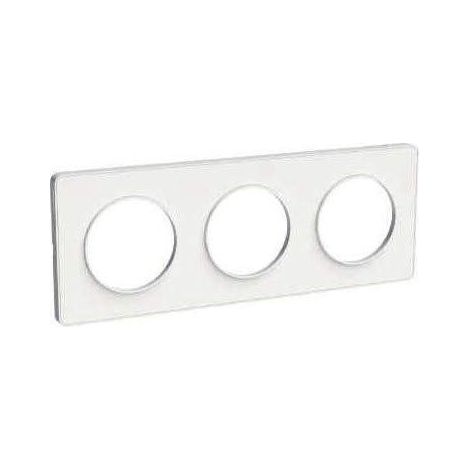 Schneider Electric Odace Touch placa acabado madera natural blanco