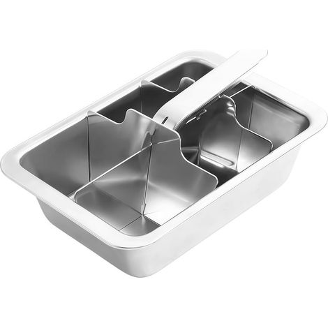 à glaçons en acier inoxydable avec 6 compartiments et mécanisme levier (1/5)