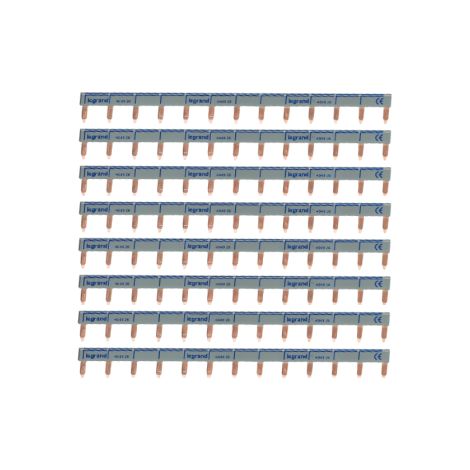 Legrand - LOT de 8 Peignes d'alimentation 13 Modules Universel PH + N - Ru00e9f : 404926x8 (1/2)