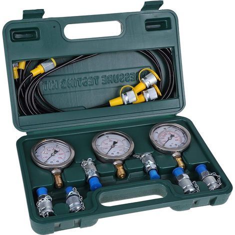Hydraulic Pressure Test Kit, Hydraulic Pressure Sensor Gauge with Hose Fitting and Pressure Gauge for Excavator (1/5)