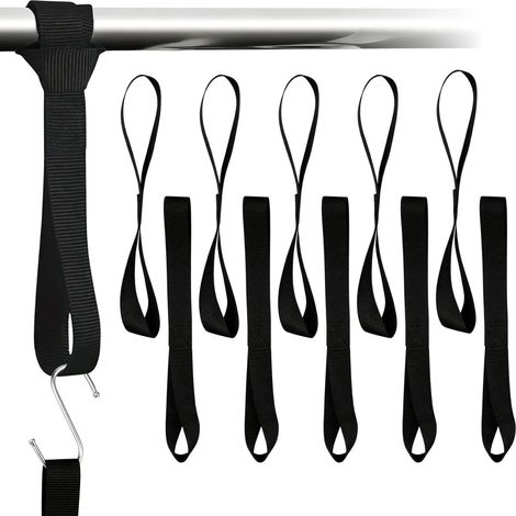Packung mit 10 schwarzen Zurrösen mit hohen Befestigungspunkten (1/5)