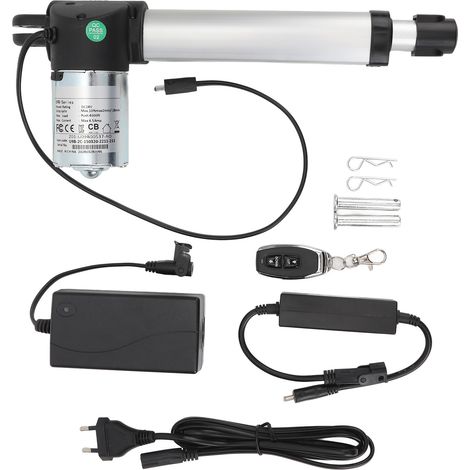 Moteur d'actionneur linéaire avec télécommande, course de 150mm, 4000N, électrique robuste pour fauteuil élévateur inclinable, prise ue 100-240V (1/5)