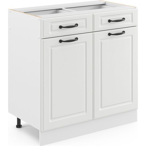 Meuble cuisine R-Line, Blanc campagne, 80 cm sans plan de travail, Vicco (1/5)