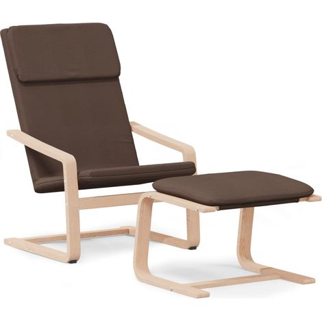 Maison Exclusive - Relaxsessel mit Hocker Dunkelbraun Stoff