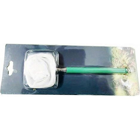 Épuisette rétractable en acier inoxydable pour aquariums et bassins - poignée réglable pour faciliter l'élimination des débris flottants et la capture des crevettes (verte) (1/5)