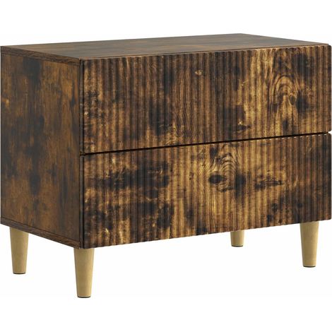 Bedside Cabinet Smoked Oak 62 x 34.5 x 48 cm Engineered Wood vidaXL
