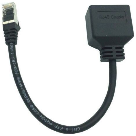 Adaptateur répartiteur RJ45, adaptateur réseau Ethernet RJ45 1 à 2 ports, adaptateur répartiteur de câble réseau pour le bureau et la maison (1/4)