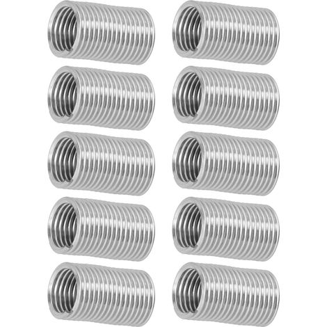 10 inserts filetés, outil de réparation d'écrou de réduction, connecteur de fil en acier inoxydable M18x2,53D (1/5)