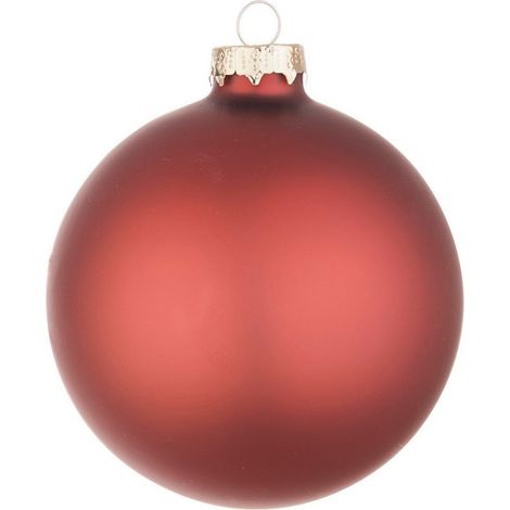 Palline in vetro "Bossa Nova Opaco" tinta unita per albero di Natale moderno -6 cm - 6 sfere (1/4)