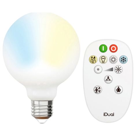 Kit ampoule LED globe G95 E27 iDual Opale