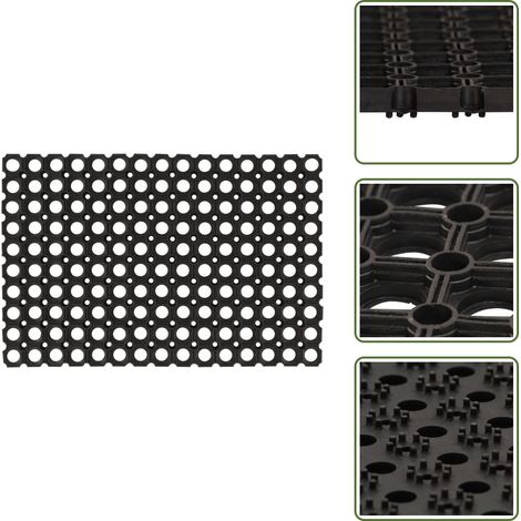 Tapis de garage - vidaXL Tapis en caoutchouc 5 pcs 16 mm 40 x 60 cm - Tapis de patio (1/5)