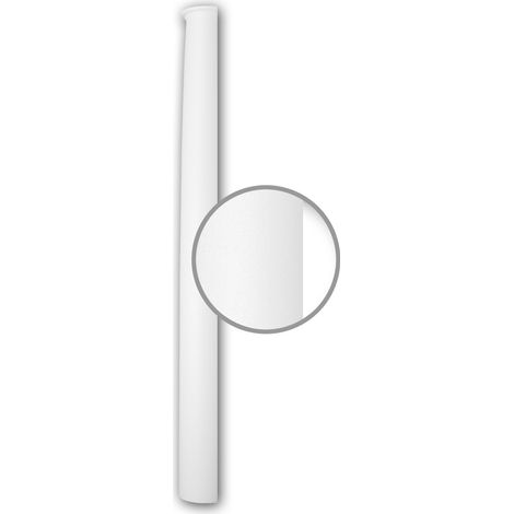 Fût de demi-colonne 116020 Profhome Colonne Élement décorative style Néo-Classicisme blanc